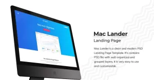 Mac App Landing Page PSD Template