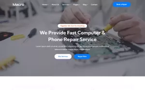 Macro - Computer and Mobile Repair HTML5 Website Template