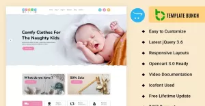 Magic - Baby Cloths Responsive OpenCart Theme for eCommerce Website Template