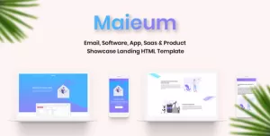 Maieum - One Page Email, Software, App Saas & Product Showcase Landing HTML Template