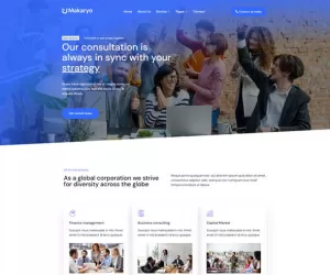 Makaryo - Corporate and Business Consulting Elementor Template kits