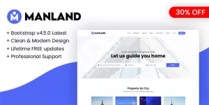 Manland - Bootstrap Light Real Estate HTML Template