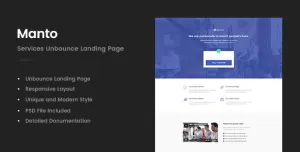 Manto - Services Unbounce Landing Page