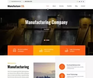 Manufacturing WordPress theme for factory owners production companies