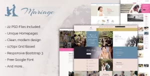Mariage - Business & Wedding PSD Template