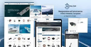 MarinaStar Web - Förhöj din marina butik med vår HTML-mall