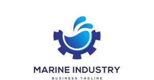 Marine Industry Gear Water Technology Logo - TemplateMonster