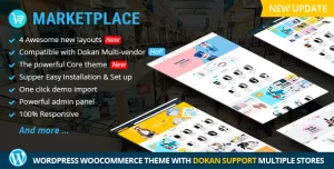 Marketplace WP Theme support Dokan Multi Vendors