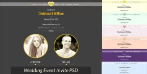 Marriage, Wedding Cermony Event Invite PSD