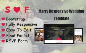 Marry - Responsive Wedding HTML Template - TemplateMonster
