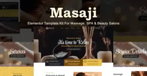 Masaji - Massage, SPA & Beauty Salons Elementor Template Kit
