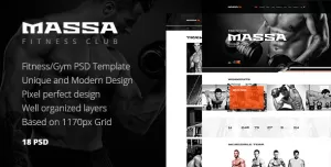 Massa — Fitness, Gym, Sport Blog PSD Template