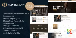 Masterlaw - Attorney Law Business Lawer Joomla 4 Template