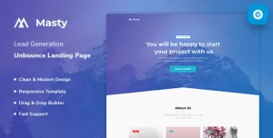 Masty - Lead Generation Unbounce Landing Page Template