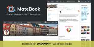 MateBook - Social Network PSD Template