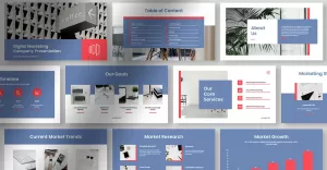 Matrix – Provence Blue Simple Modern Digital Marketing Presentation