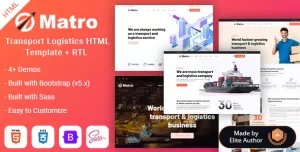 Matro - Transport Logistics Company HTML Template