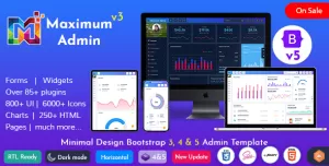 Maximum - Responsive Bootstrap 4 & 5 Admin Dashboard UI and WebApp Template