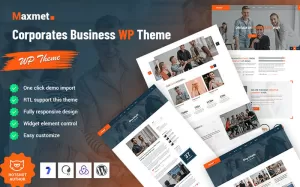Maxmet - Corporate Business WordPress Theme - TemplateMonster