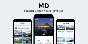 MD - Material Design Mobile Template