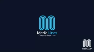 Media - Lines - Letter M Logo - Logos & Graphics