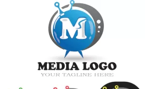 Media Logo M Word matching With M Logo - TemplateMonster
