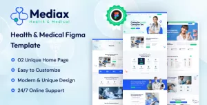 Mediax – Health & Medical Figma Template