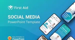 Medical First Aid Social Media PowerPoint template