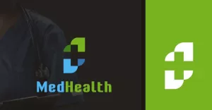 Medical health care clinic logo design template