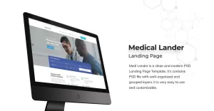 Medical Landing Page PSD Template