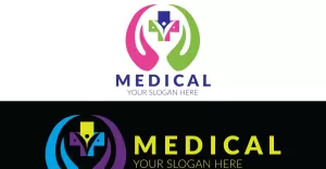 Medical logo design vector art