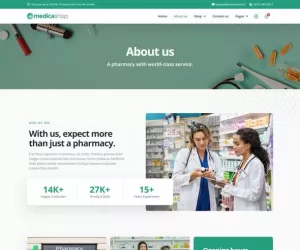 MedicaShop - Pharmacy & Medical Store Elementor Template Kit