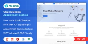 Medifab - Hospital, Clinic & Medical Appointment Booking Bootstrap Template with Admin Dashboard