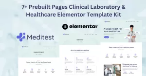 Meditest - Clinical Laboratory & Healthcare Elementor Template Kit
