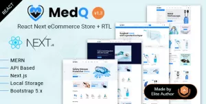 MedQ - Medical Health eCommerce Shop Theme + Admin Panel