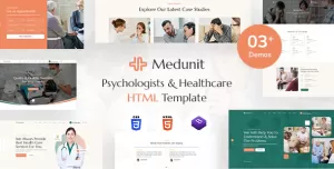 Medunit  Psychologists & Health Care HTML Template