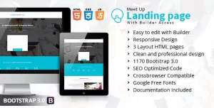 Meet Up Landing Page With Builder Access