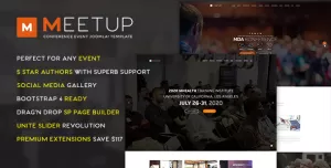MeetUp Conference Event Joomla 4 Template