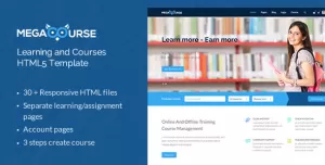 Megacourse - Learning and Courses HTML5 Template