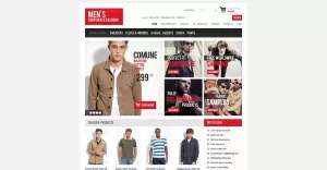 Men's Corporate Fashion ZenCart Template - TemplateMonster