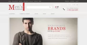 Mens Fashion Store ZenCart Template - TemplateMonster