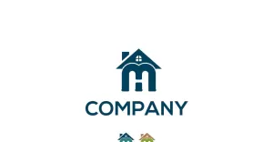 MH Home  Letter MH Home Logo Template - TemplateMonster