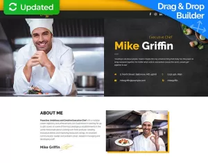 Mike Griffin - Modelo de página inicial do Chef Executivo do CV MotoCMS 3
