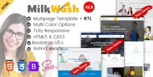MilkWash - Cleaning Service Company HTML Template