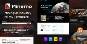 Minemo - Mining Industry Html Template