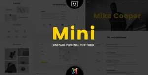 Mini - Joomla Onepage Personal Portfolio
