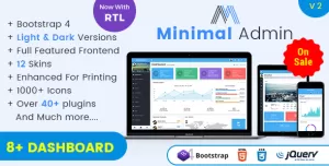 Minimal - Responsive Bootstrap 4 Admin Dashboard & WebApp Templates