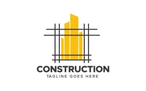 Minimalist Construction Logo Template - TemplateMonster