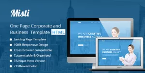 Misti – One Page Corporate and Business  Landing template
