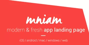 Mniam – Modern & Fresh App Landing Page